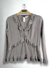 Load image into Gallery viewer, Gucci Silk Ruffle Blouse (42) GTMP167
