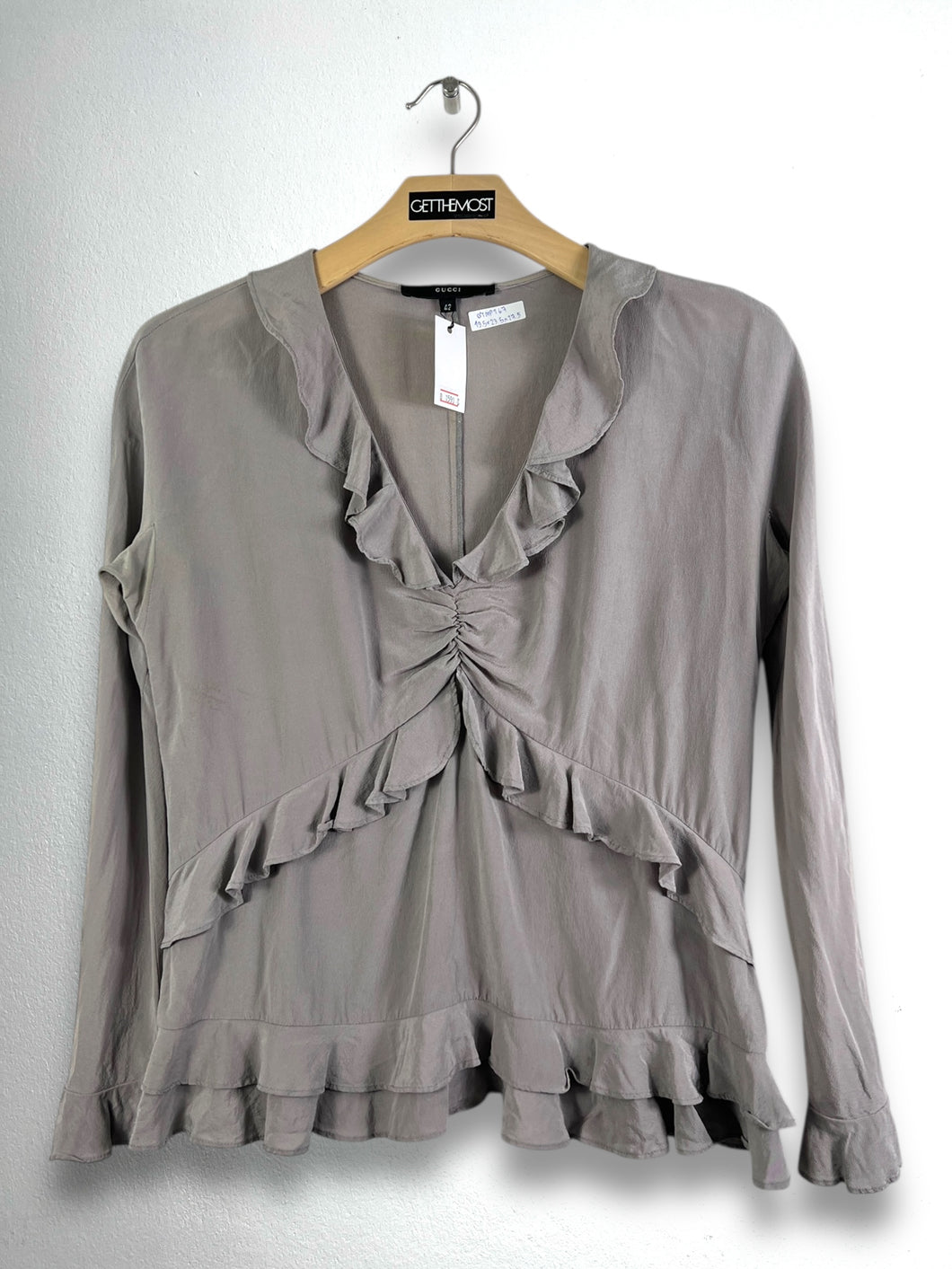 Gucci Silk Ruffle Blouse (42) GTMP167