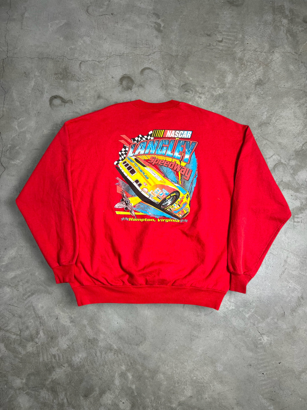 Vintage NASCAR Langley Speedway Promo Sweatshirt (XXL) JKA047