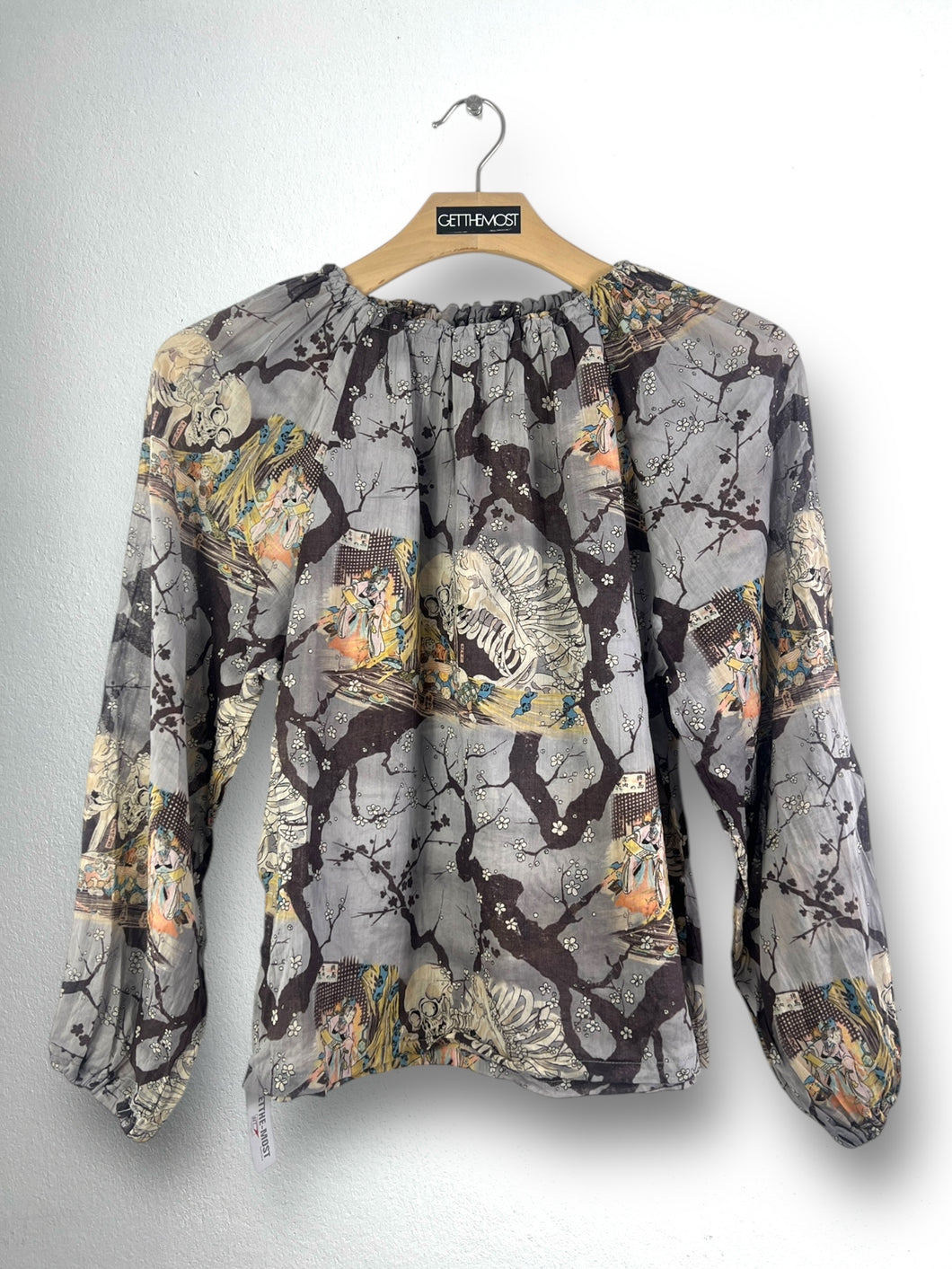 Y2K Japanese Brand Full Printed Blouse GTMP061