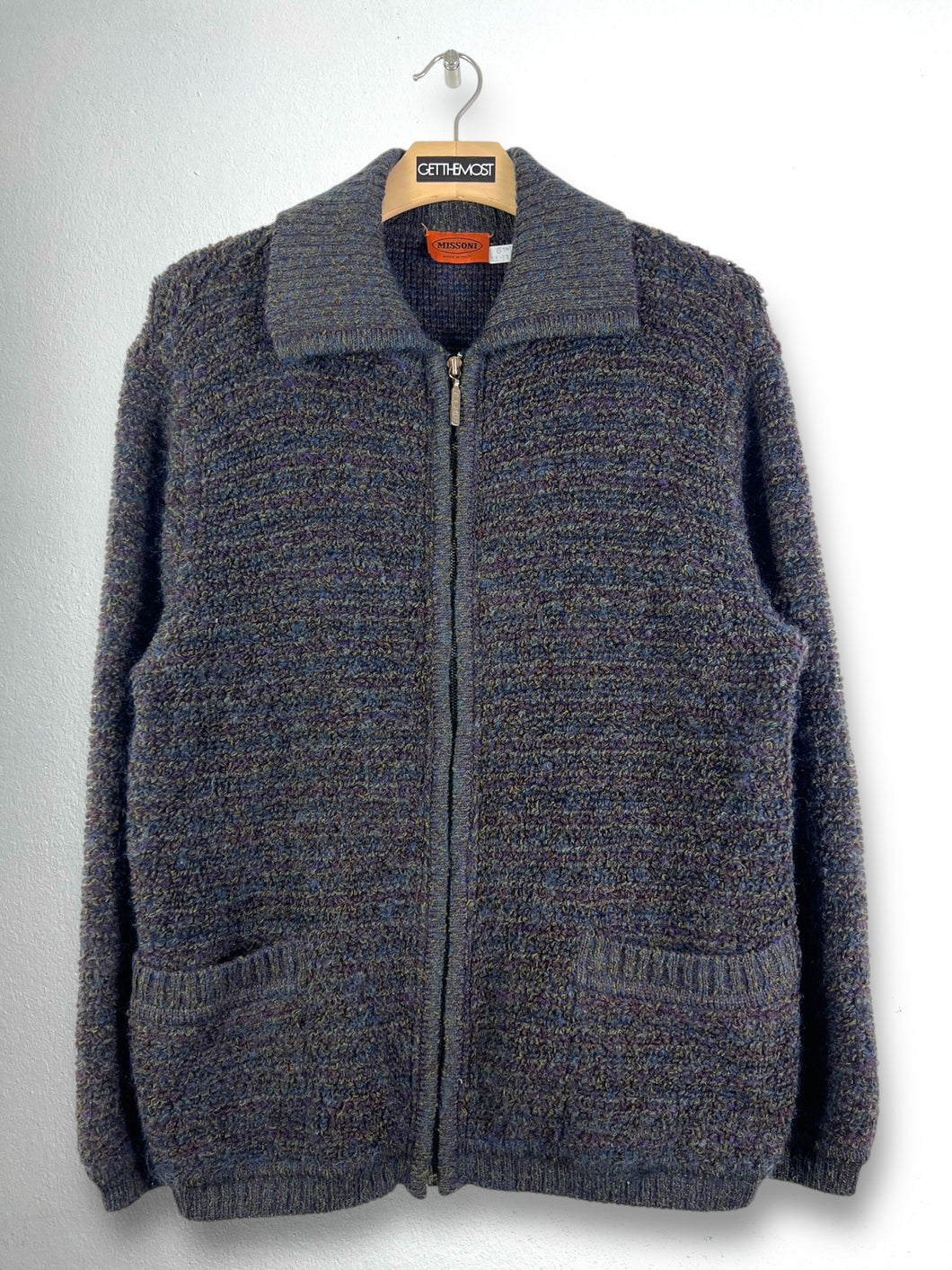 MISSONI Zip Up Knit Sweater Jacket GTMP174