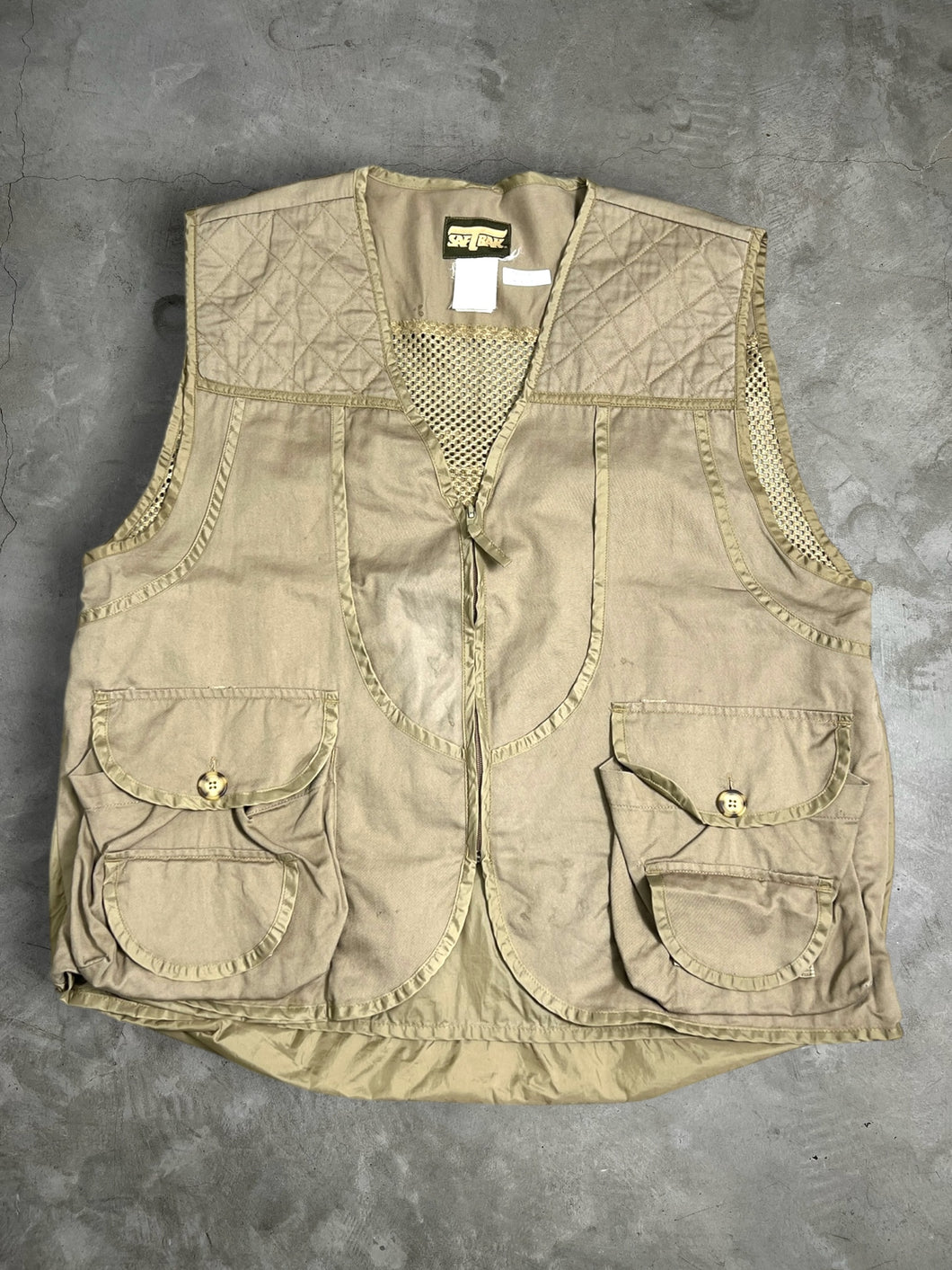 Vintage SaftBak Multi Pocket Hunting Vest Jacket (XL) JK959