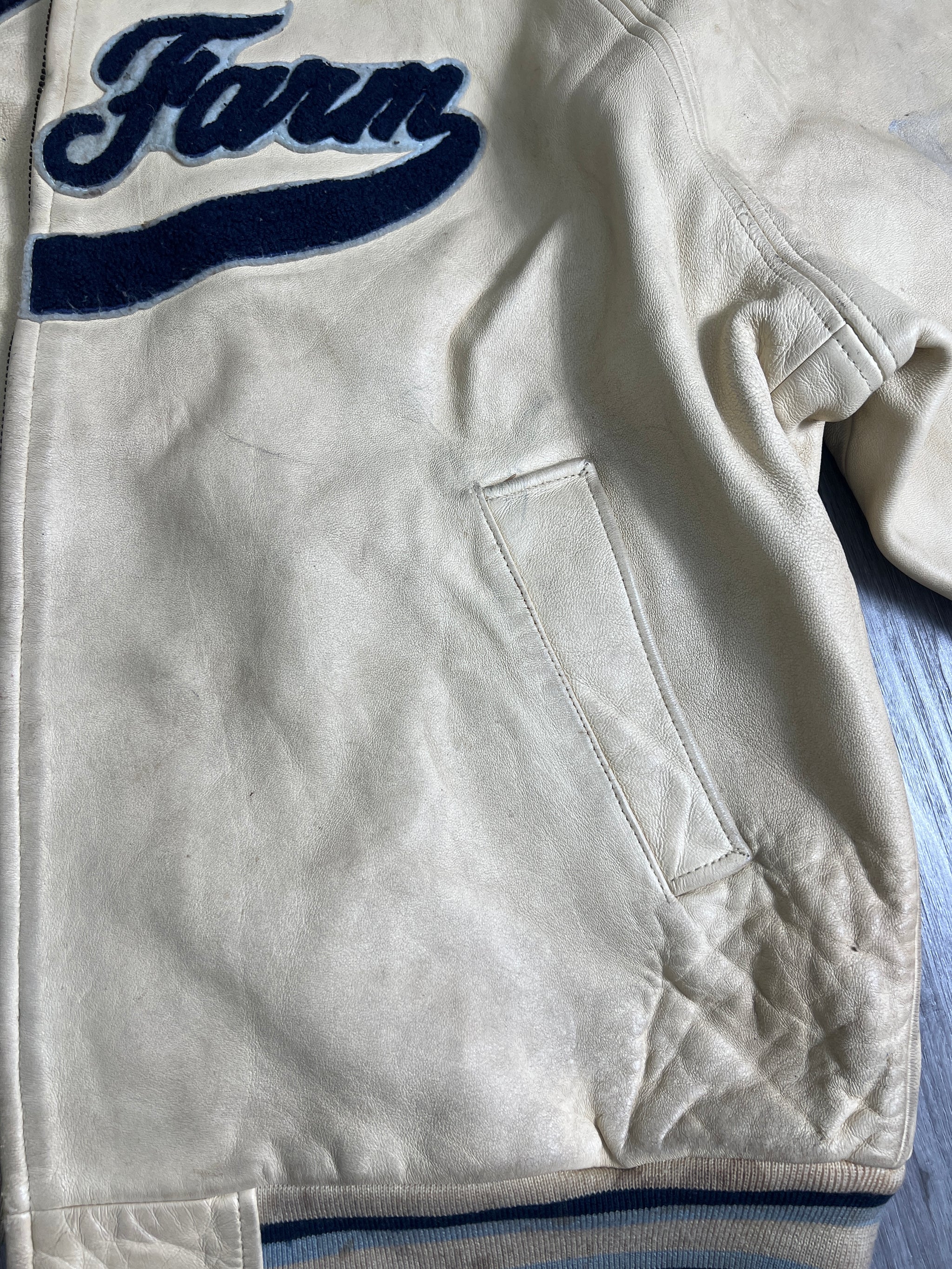 ジャケット・アウター phatfarm Phat Farm Denim Jacket XL Blue Flag Logo Vintage Hip Hop New