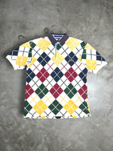 Load image into Gallery viewer, Vintage Tommy Hilfiger Argyle Pattern Polo Shirt (M) JK955
