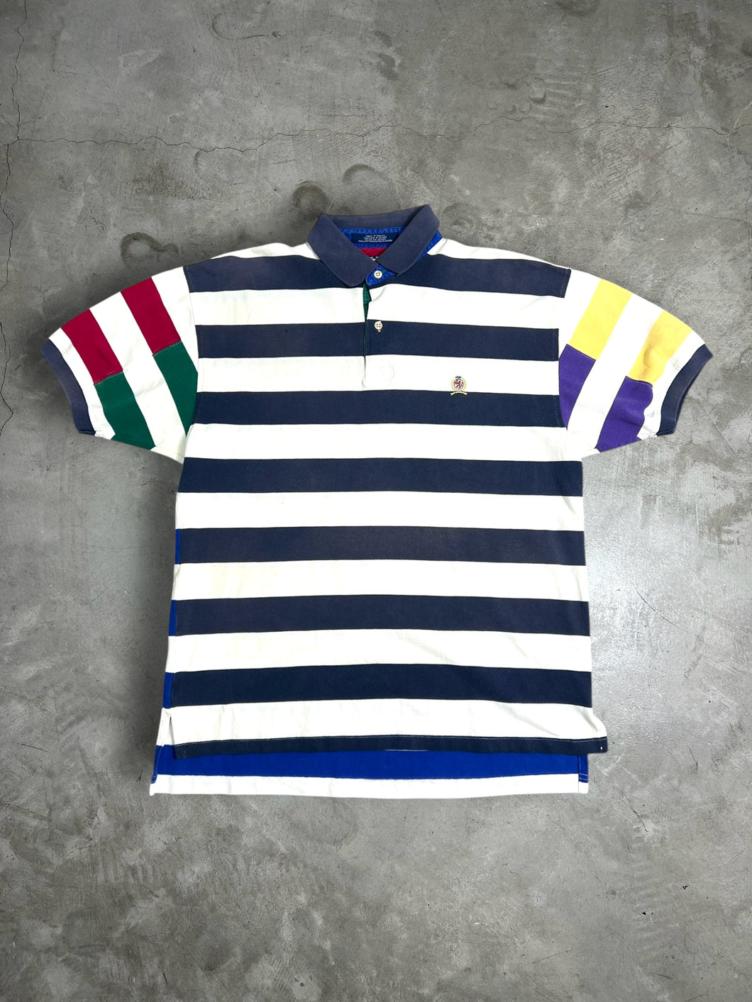 Vintage Tommy Hilfiger Striped Polo Shirt (M) JK954