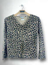 Load image into Gallery viewer, Trend Y2K Style Leopard Print Cropped L/S Tee GTMP085
