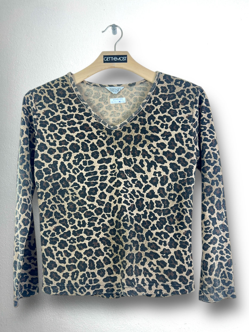 Trend Y2K Style Leopard Print Cropped L/S Tee GTMP085