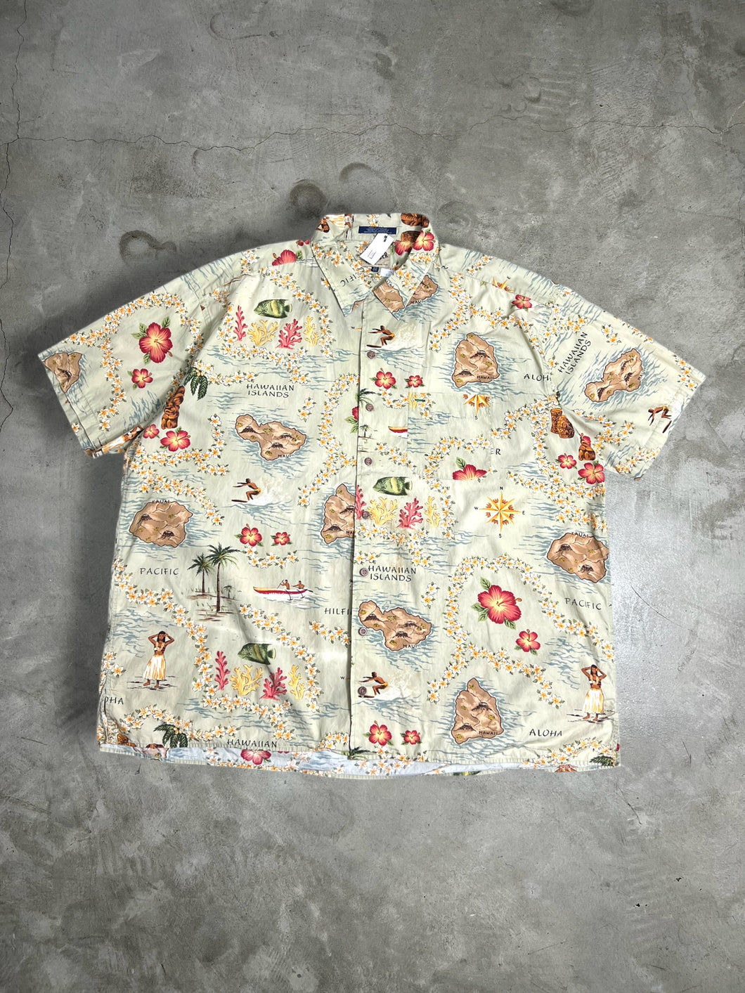 Vintage Tommy Hilfiger Hawaiian Islands AOVP Shirt (3XL) JKA071