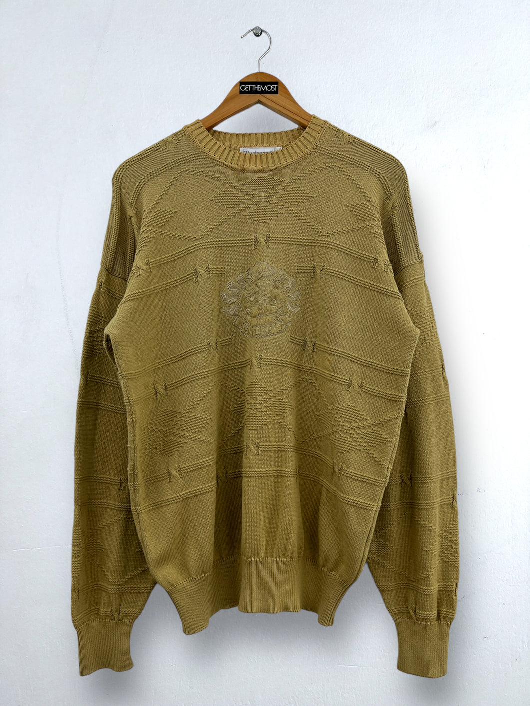 Vintage 90s Burberry's Big Logo Knit Sweater (M) GTMPT693