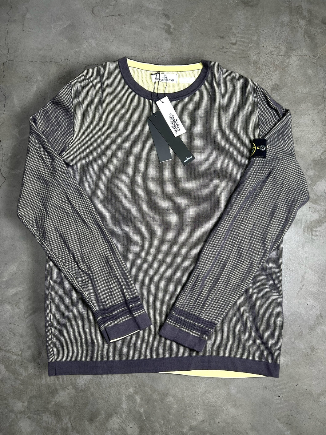 *NWT Stone Island Two-Tone Knit Sweater (XL) JKA104