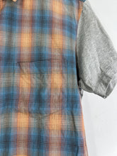 Load image into Gallery viewer, CABANE de ZUCCa Plaid Mix With Solid Gray Shirt (M) GTMP342
