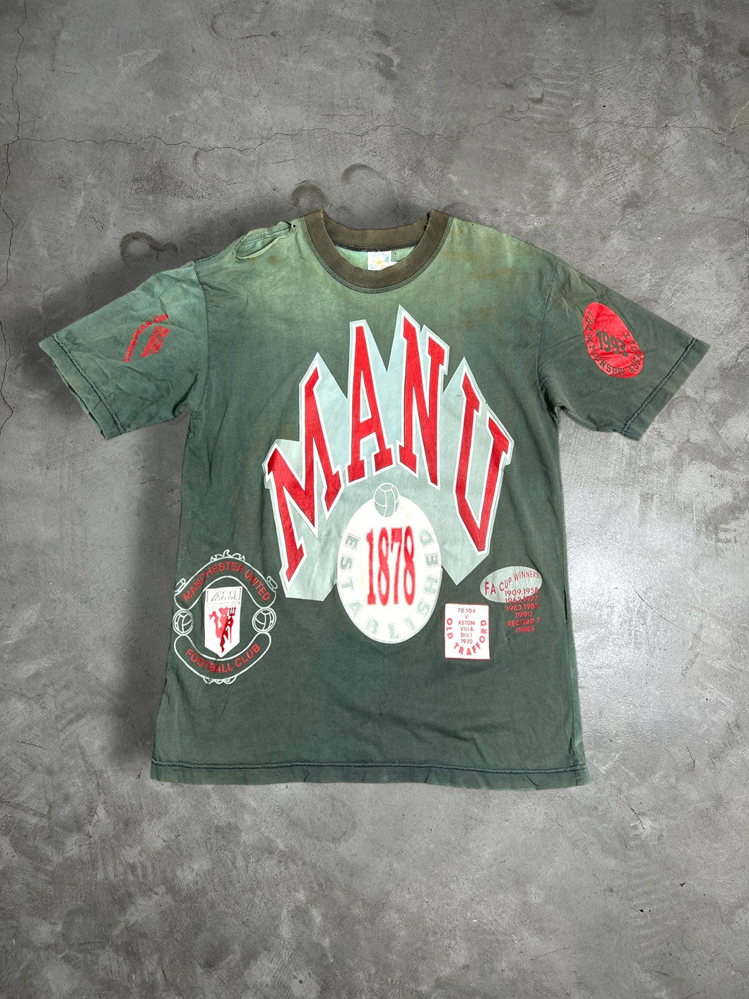 Vintage 90s Manchester United Fan Made Tee GTME625