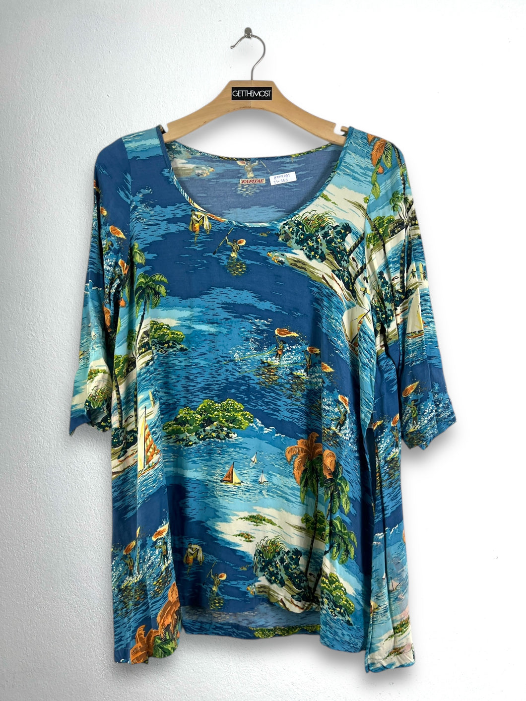 Vintage KAPITAL Full Printed Rayon Tee (XS) GTMP091