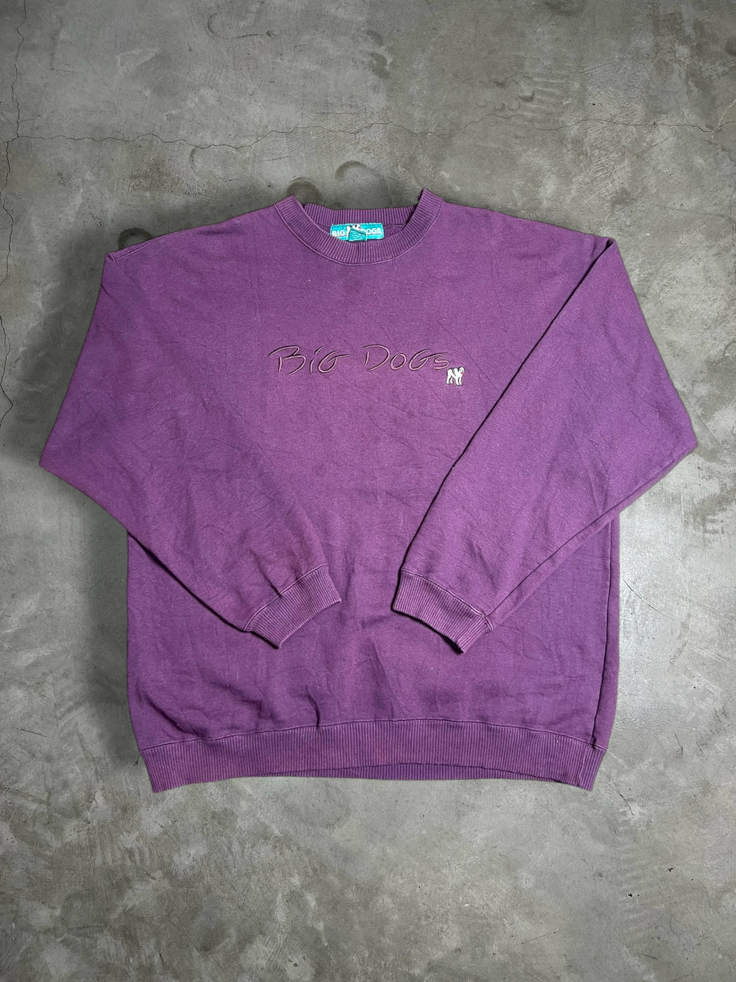 Vintage Big Dogs Spell Out Embroidery Sweatshirt (XL) JKA112