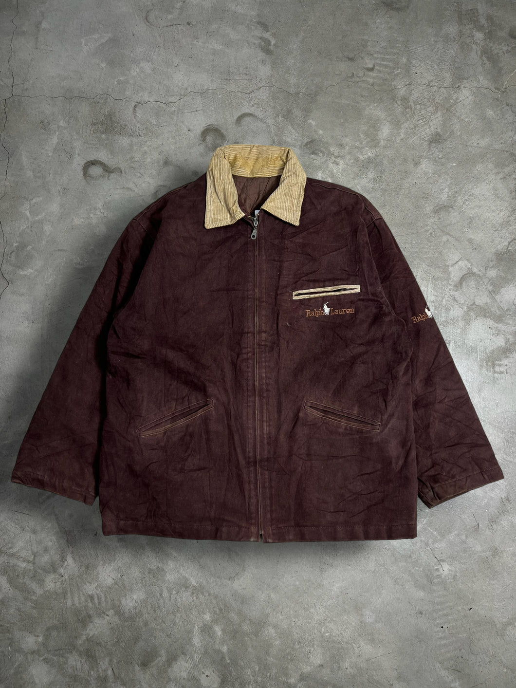 Vintage Bootleg Ralph Lauren Full Zip Jacket (S) JK327
