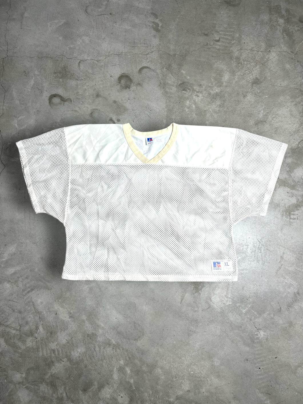 Y2K Vintage Russell Athletic White Mesh Jersey (XL) GTME642