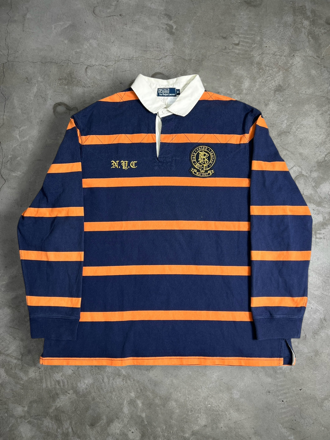 Vintage Polo Ralph Lauren N.Y.C Rugby Shirt (XL) JK737