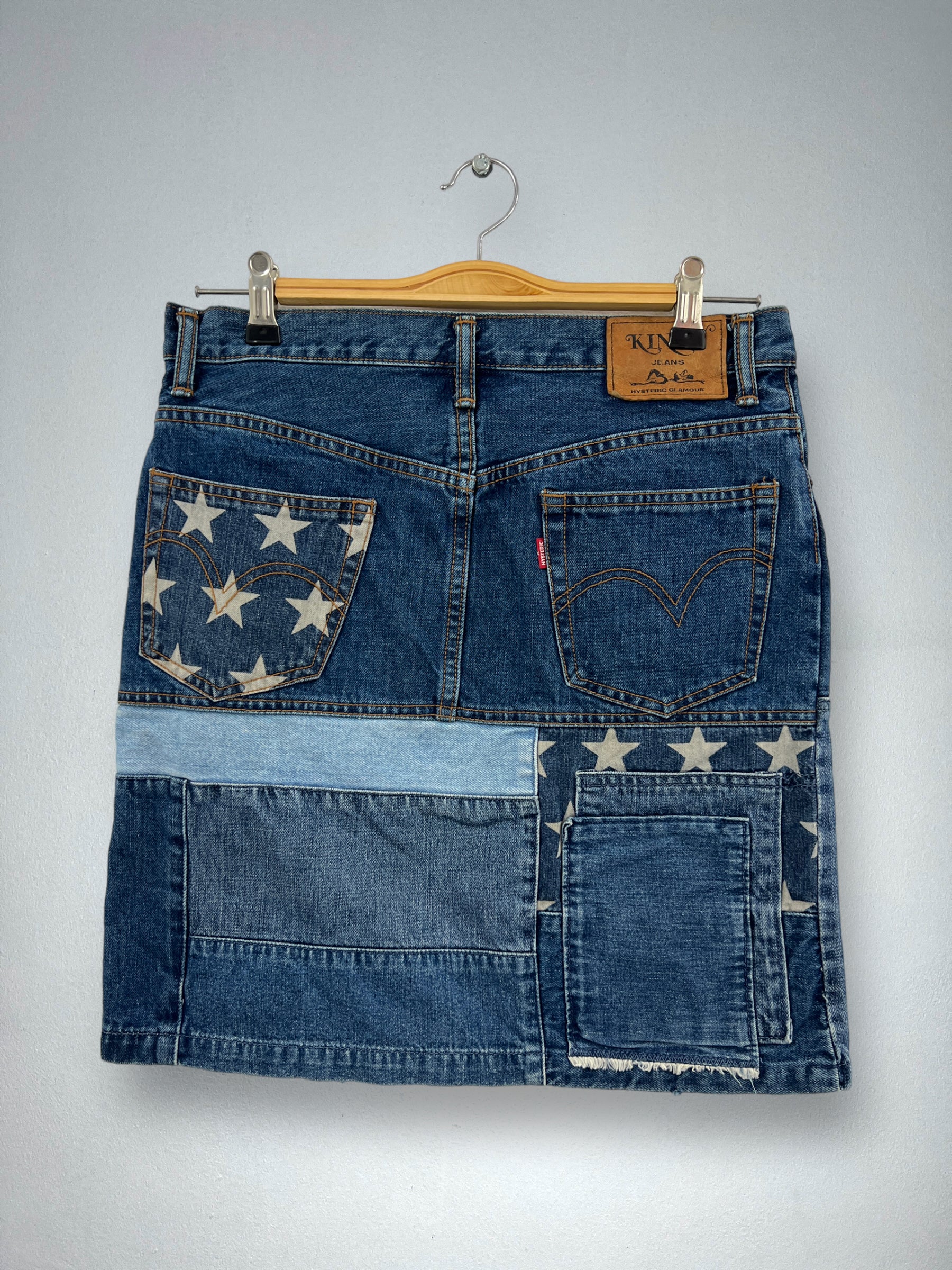 美品✨X-girl × HYSTERIC GLAMOUR DENIM SKIRT Hysteric Glamour faded wash denim mini skirt. Size | Depop