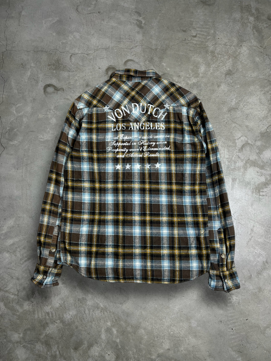 Von Dutch Plaid Flannel Shirt (M) JK335