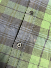 Load image into Gallery viewer, HUF Tartan Plaid Embroidery Button Up Shirt (XXL) JKA129
