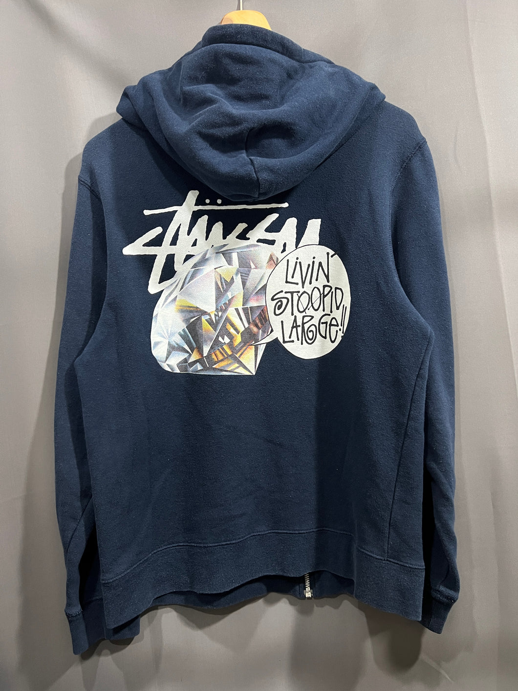 Vintage STÜSSY Livin' Stoopid Large Hoodie Jacket (M) JKA131