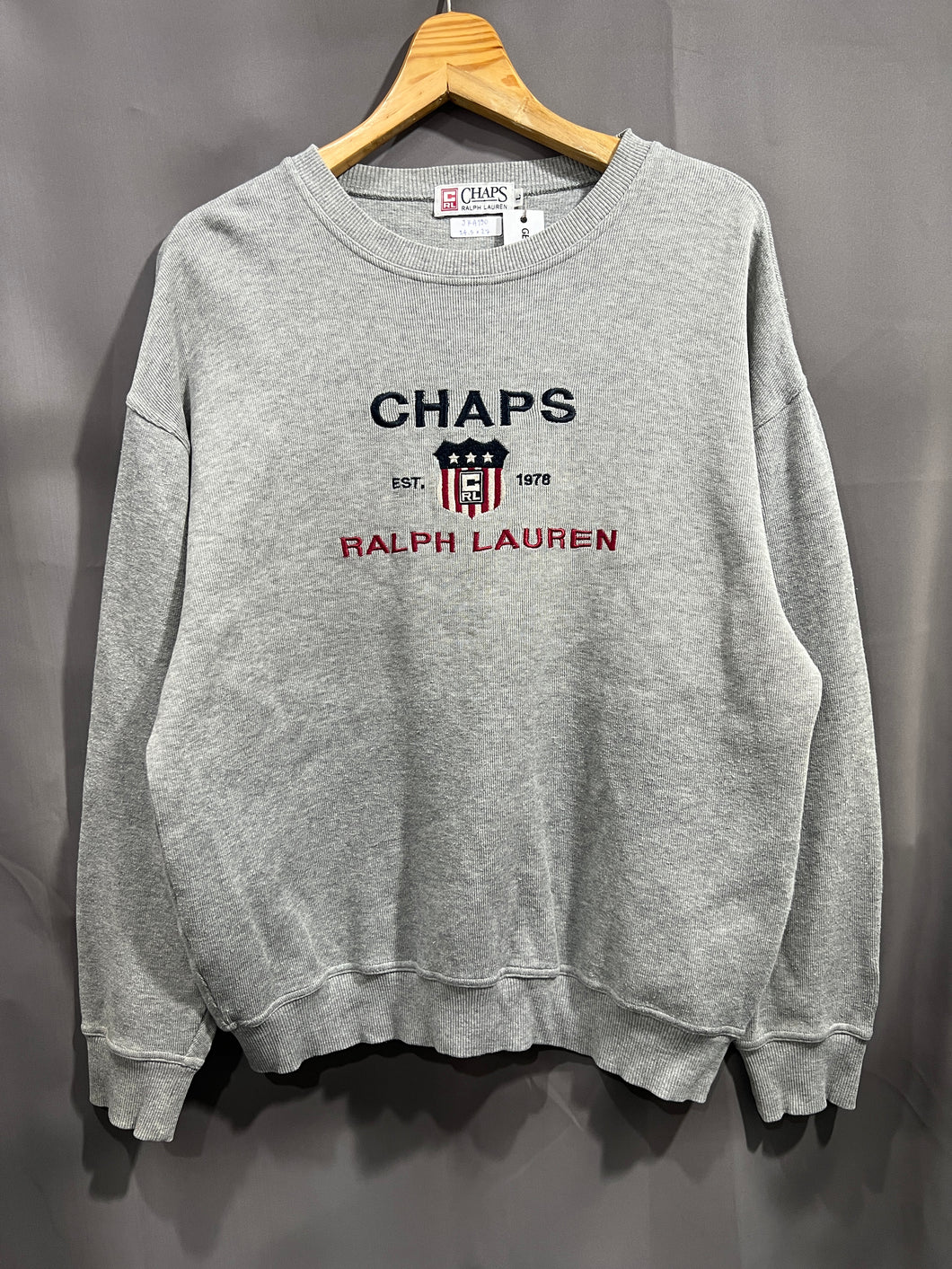 Chaps Ralph Lauren Logo Embroidery Sweatshirt (L) JKA190