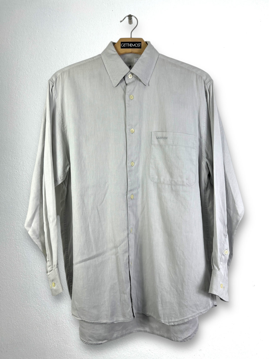LANVIN Classique  Embroidery Button Up Shirt GTMP203
