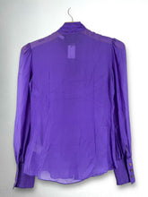 Load image into Gallery viewer, Dolce &amp; Gabbana Tie-Neck Silk Chiffon Shirt (36) GTMP195

