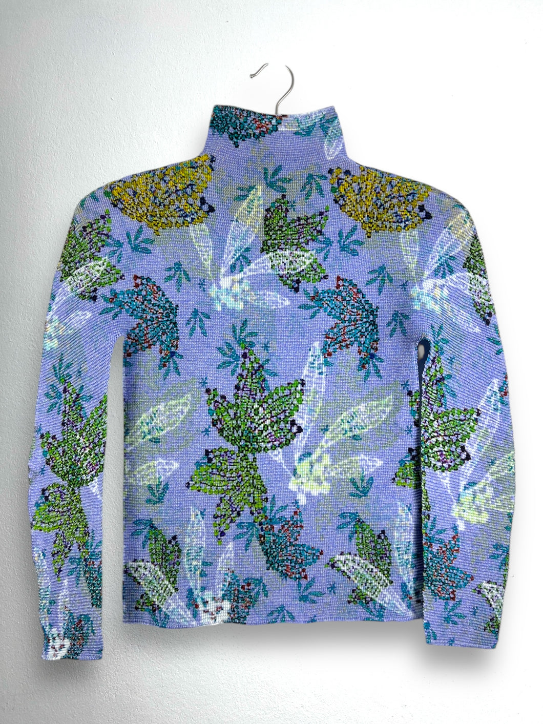 ISSEY MIYAKE ME Cauliflower Leaf Printed Blouse GTMP102