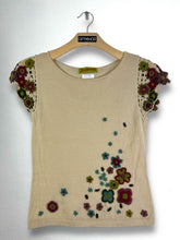 Load image into Gallery viewer, Jocomomola Embroidery Floral Knit Blouse (40) GTMP215
