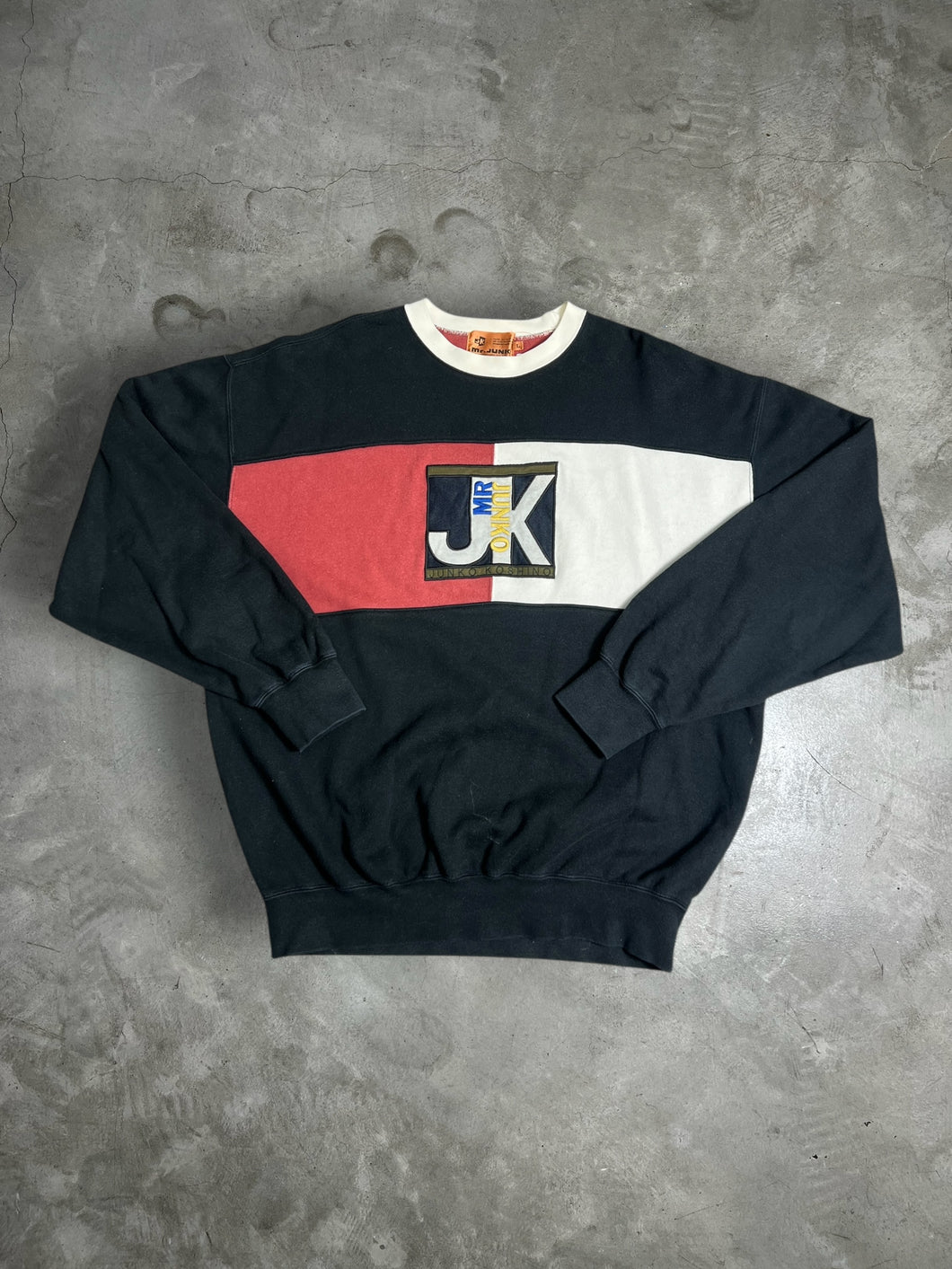 Vintage Mr. Junko Embroidery Box Logo Sweatshirt (L) JKA205