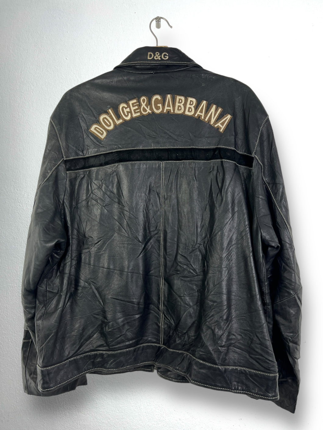 Vintage DOLCE&GABBANA Lined Leather Jacket (XXL) GTMPT779