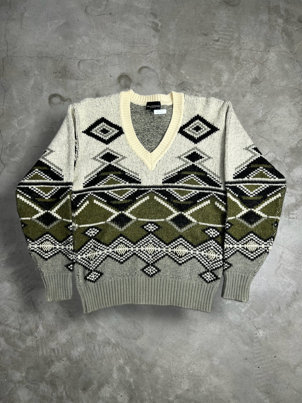 Mr.Junko Golf Argyle Knit Sweater (L) JK453