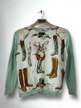Load image into Gallery viewer, Vintage HERMÈS Paris Printed Silk Sweatshirt (38) GTMPT962
