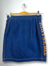 Load image into Gallery viewer, Vintage Trussardi Side Embroidery Mini Denim Skirt GTMP231
