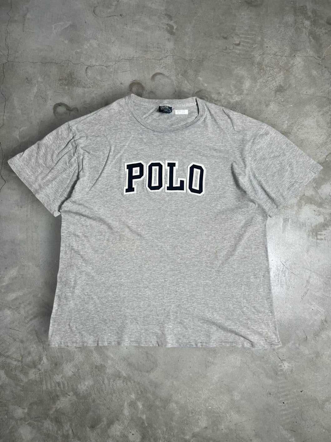 Vintage Polo Ralph Lauren Spell Out Logo Tee (L) GTME594
