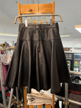 Load image into Gallery viewer, ISSEY MIYAKE Black Faux Leather Mini Skirt GTMP373
