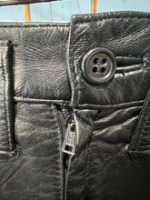 Load image into Gallery viewer, ISSEY MIYAKE Black Faux Leather Mini Skirt GTMP373
