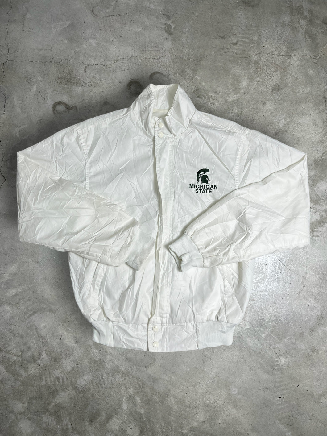 Vintage 90s NCAA Michigan State Spartans Bomber Jacket (M) JKA247