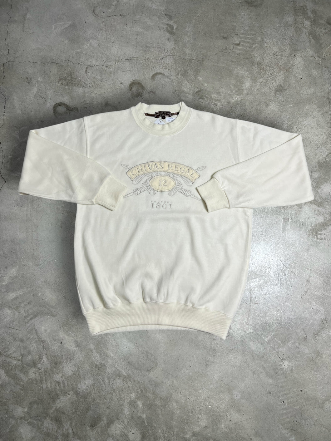 Vintage Chivas Regal Embroidery Logo Sweatshirt (L) JKA244
