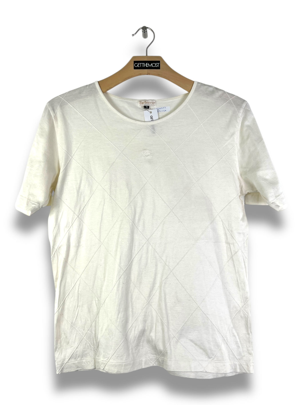 Vintage Burberry's Mini Logo Embroidery Tee (M) GTMP247