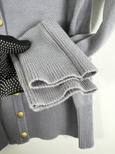 Load image into Gallery viewer, Agnès b. Gray Snapy snap Cardigan (3) GTMP246
