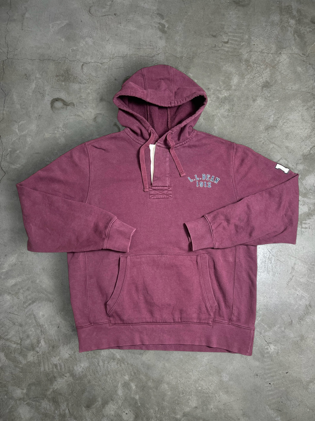 L.L.Bean Spell Out Logo Hoodie (M) JKA257