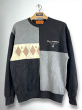 Load image into Gallery viewer, Vintage Mr. Junko Embroidery Color Block Sweatshirt (M) GTMP259
