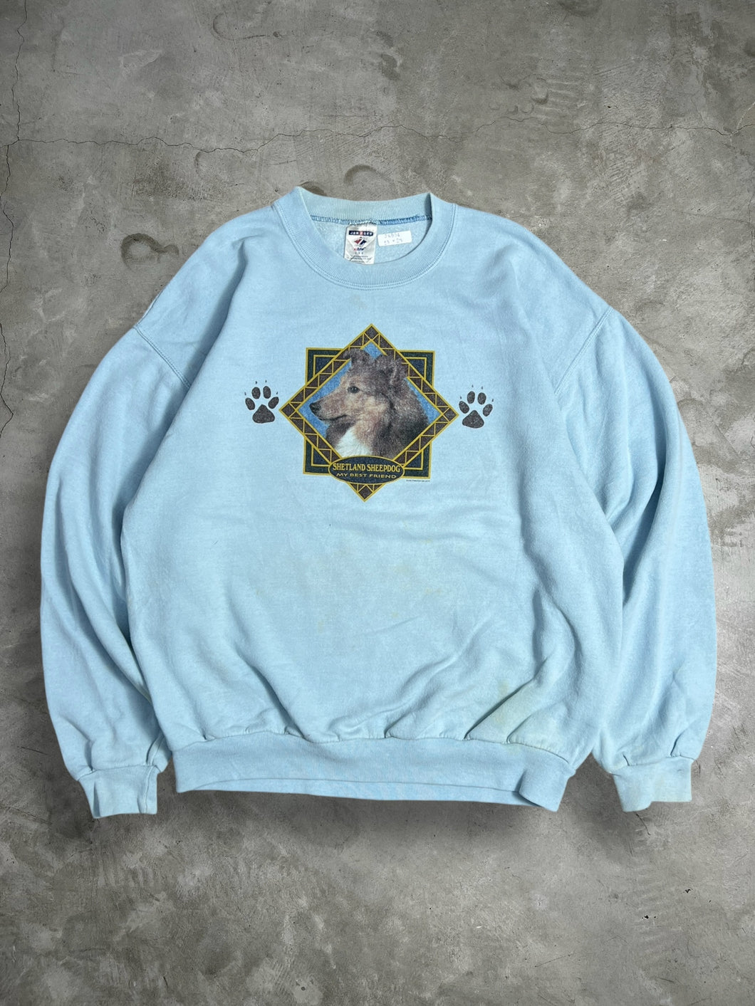 Vintage Shetland Sheepdog Sweatshirt (L) JK554