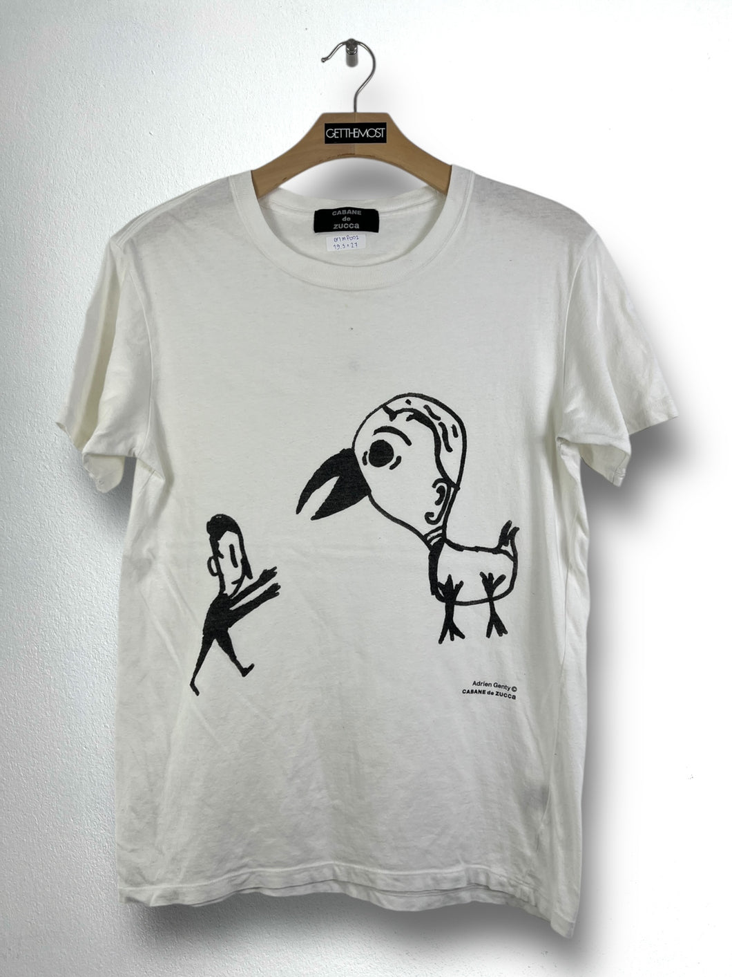 CABANE de Zucca Adrien Genty Bird Tee (S) GTMP002
