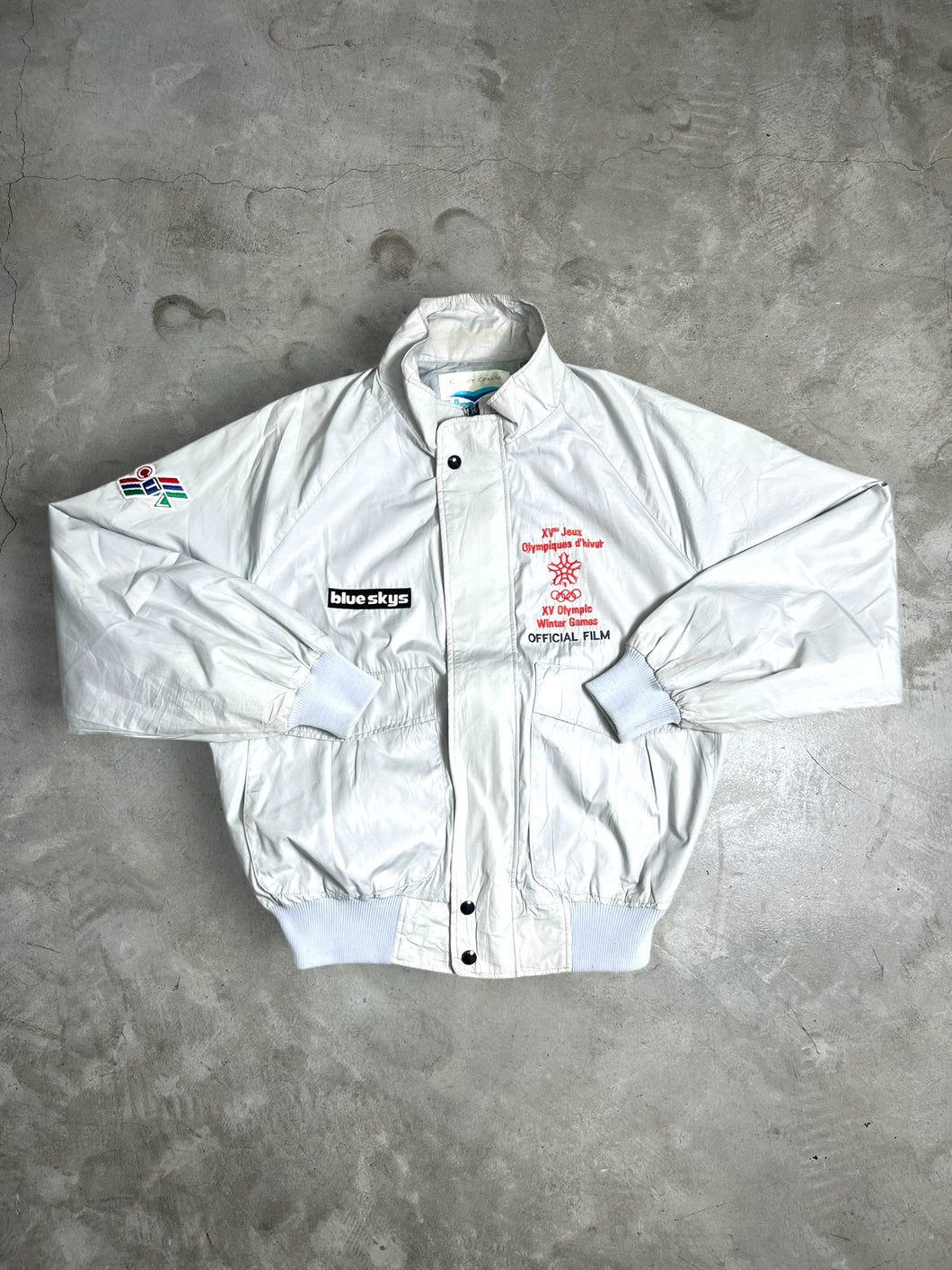 Vintage Blue Skys Olympic Winter Games Bomber Jacket JKA289