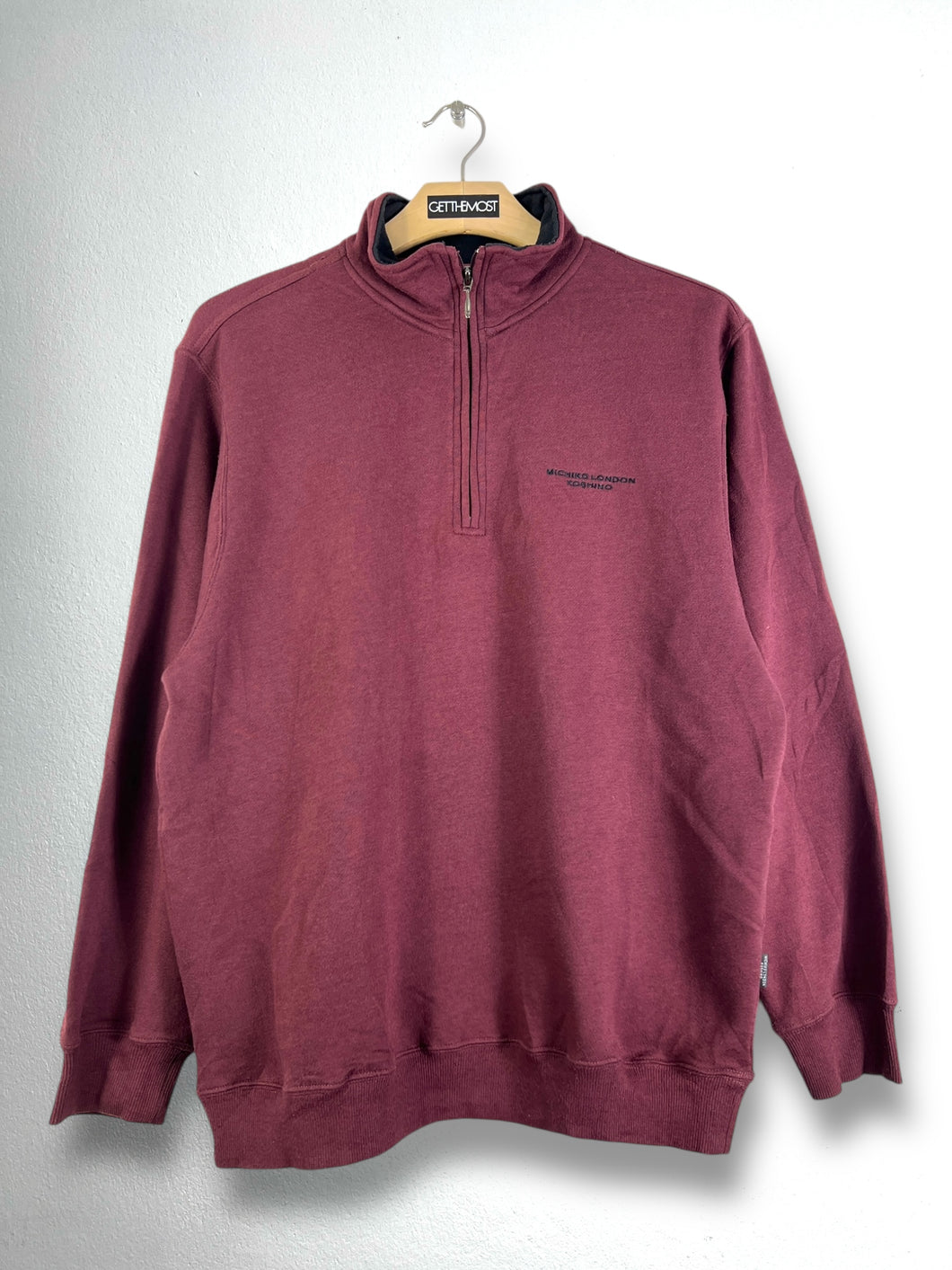 Michiko London Koshino 1/4 Zip Sweatshirt (M) GTMP275