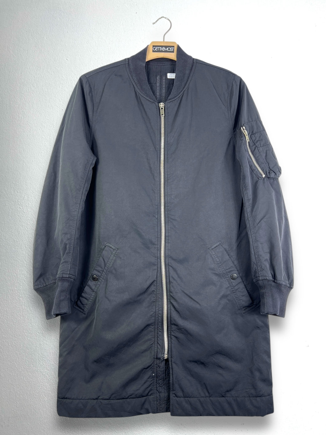 Rick Owens DRKSHDW MA1 Cotton Filled Down Long Jacket (S) GTMP281