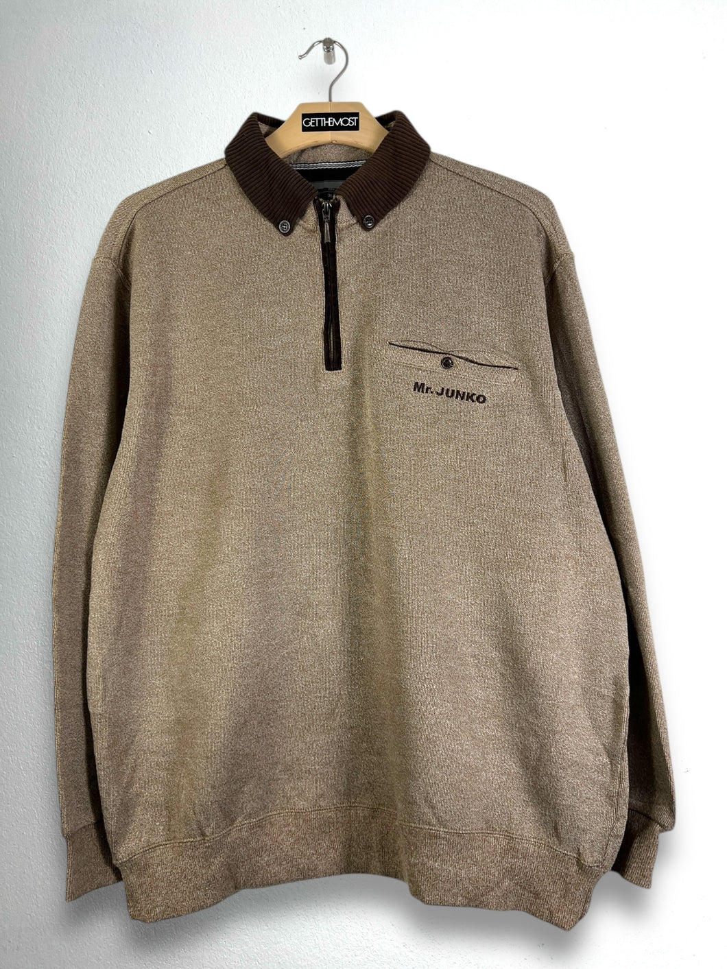 Mr. Junko 1/4 Zip Knit Sweatshirt (L) GTMP279